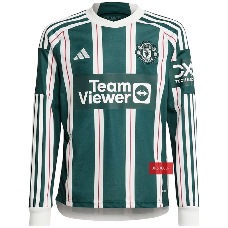 英超2324赛季曼联客场长袖球衣卡塞米罗拉什福德球迷版足球队服