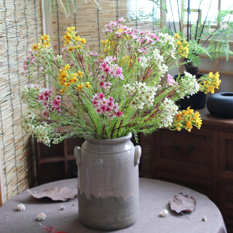 森系仿真小野花长枝澳洲腊梅民宿艺术装饰品客厅仿真花