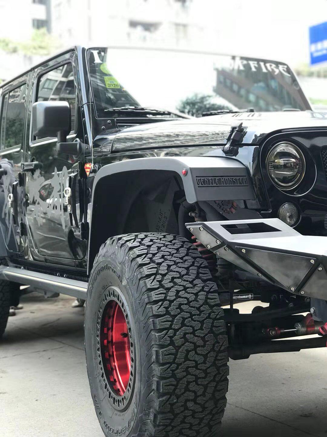 jk牧马人gentlemonster轻量量化铝镁轮金轮高位轮眉轮眉