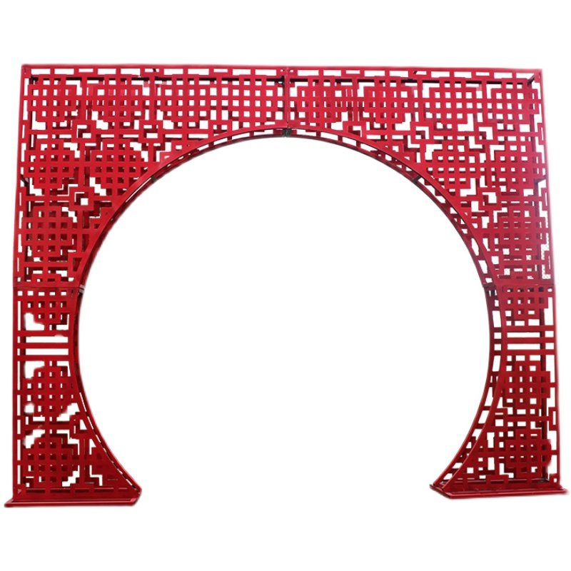 中式婚庆道具铁艺中华月亮拱门中国国风婚礼拱门