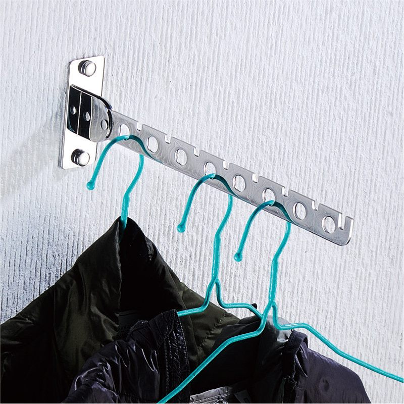 打孔不锈钢旋转晾衣架神器室内洗衣阳台卫生间晾衣挂钩