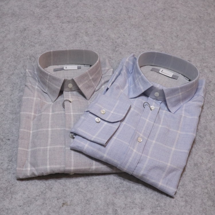 蓝豹衬衫山羊绒系列one长袖修身全棉商务男士衬衫