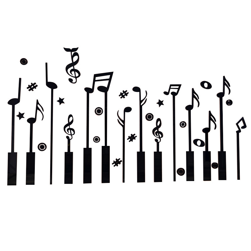 3d立体亚克力墙贴音乐教室装饰画琴行音符布置墙贴