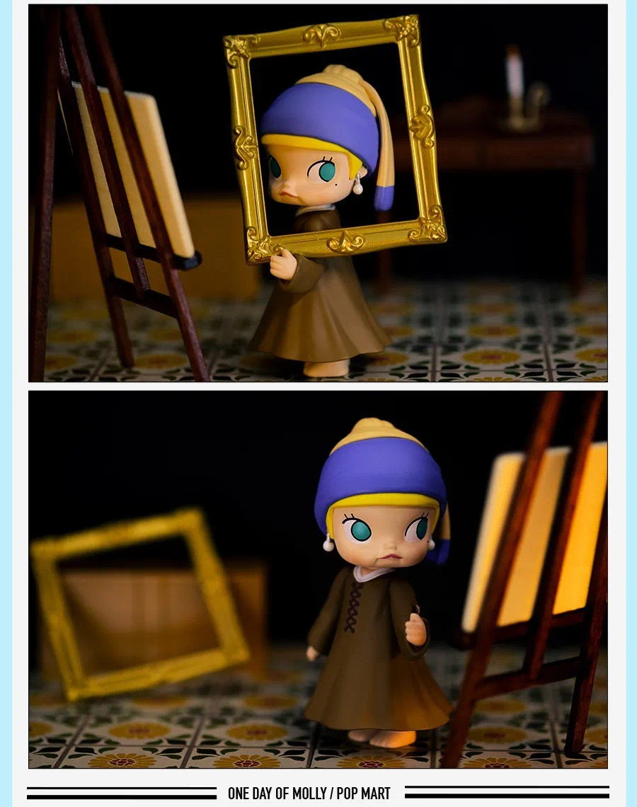 现货molly一天盲盒潮玩泡泡玛特popmart茉莉珍珠耳环潮玩盲盒