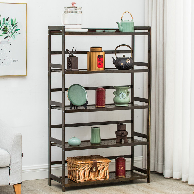 物架茶水架置架子楠竹实木多层茶叶落地收纳多宝格