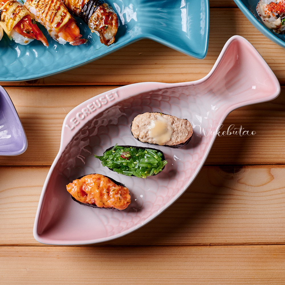 专柜正品法国lecreuset酷彩大小小号鱼形盘鱼盘盘