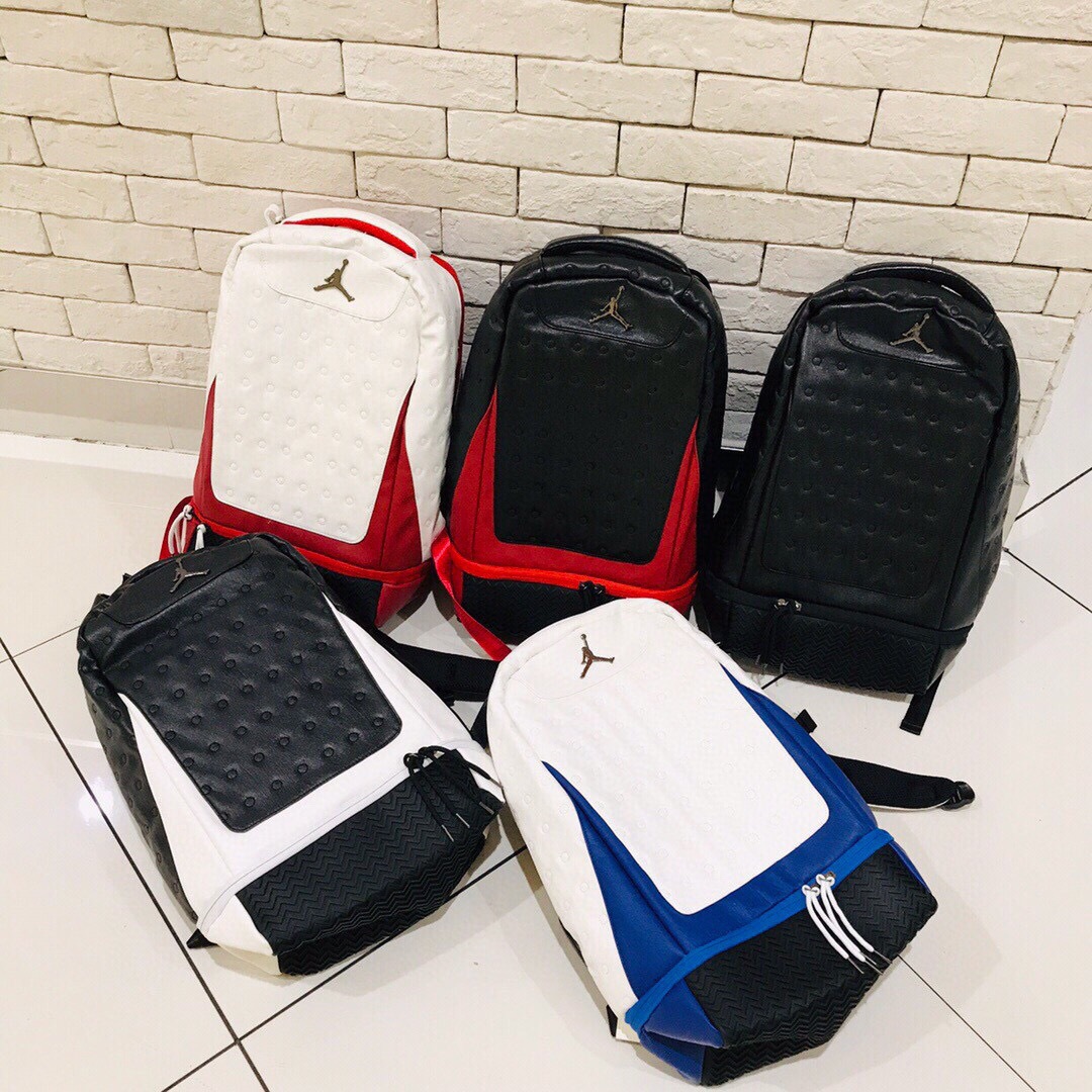 背包双肩包aj13运动大容量学生书包飞人熊猫篮球双肩包