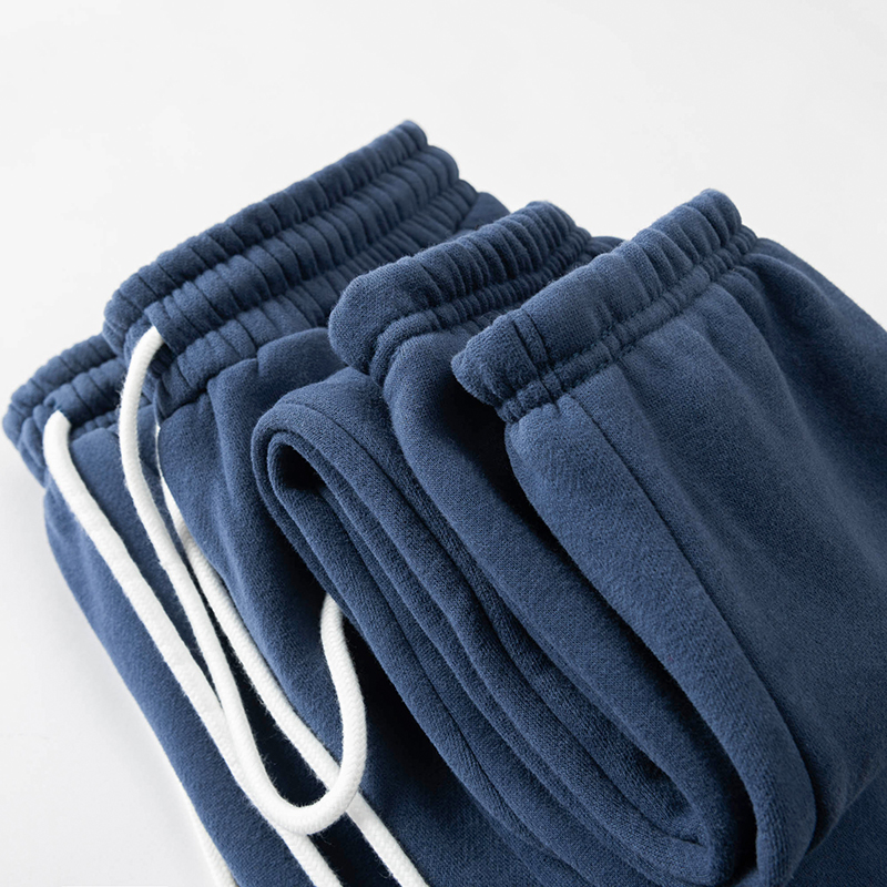 重磅冬季纯棉加绒加厚休闲裤纯色宽松束脚卫裤大码百搭抽绳运动裤