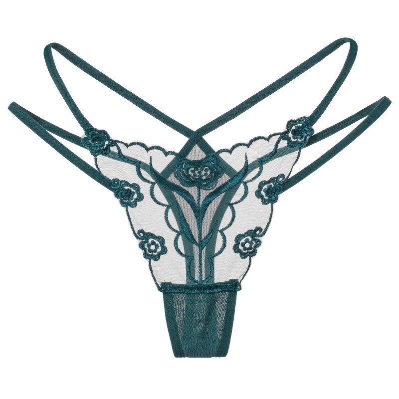 内裤透明性感刺绣网面棉裆绳子调情内裤