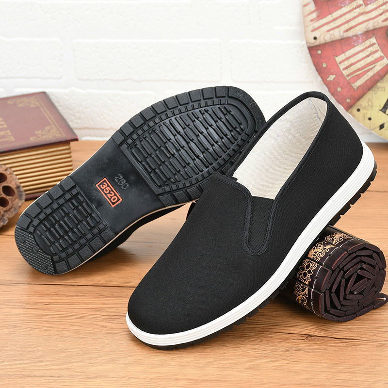 高档正品3520养生布鞋老北京圆头男女橡胶牛筋布鞋