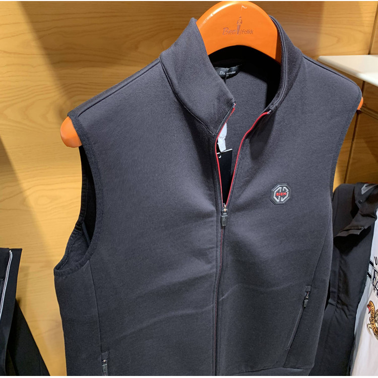 biemlfdlkk比音勒芬男装正品秋装新品弹力针织马甲背心背心