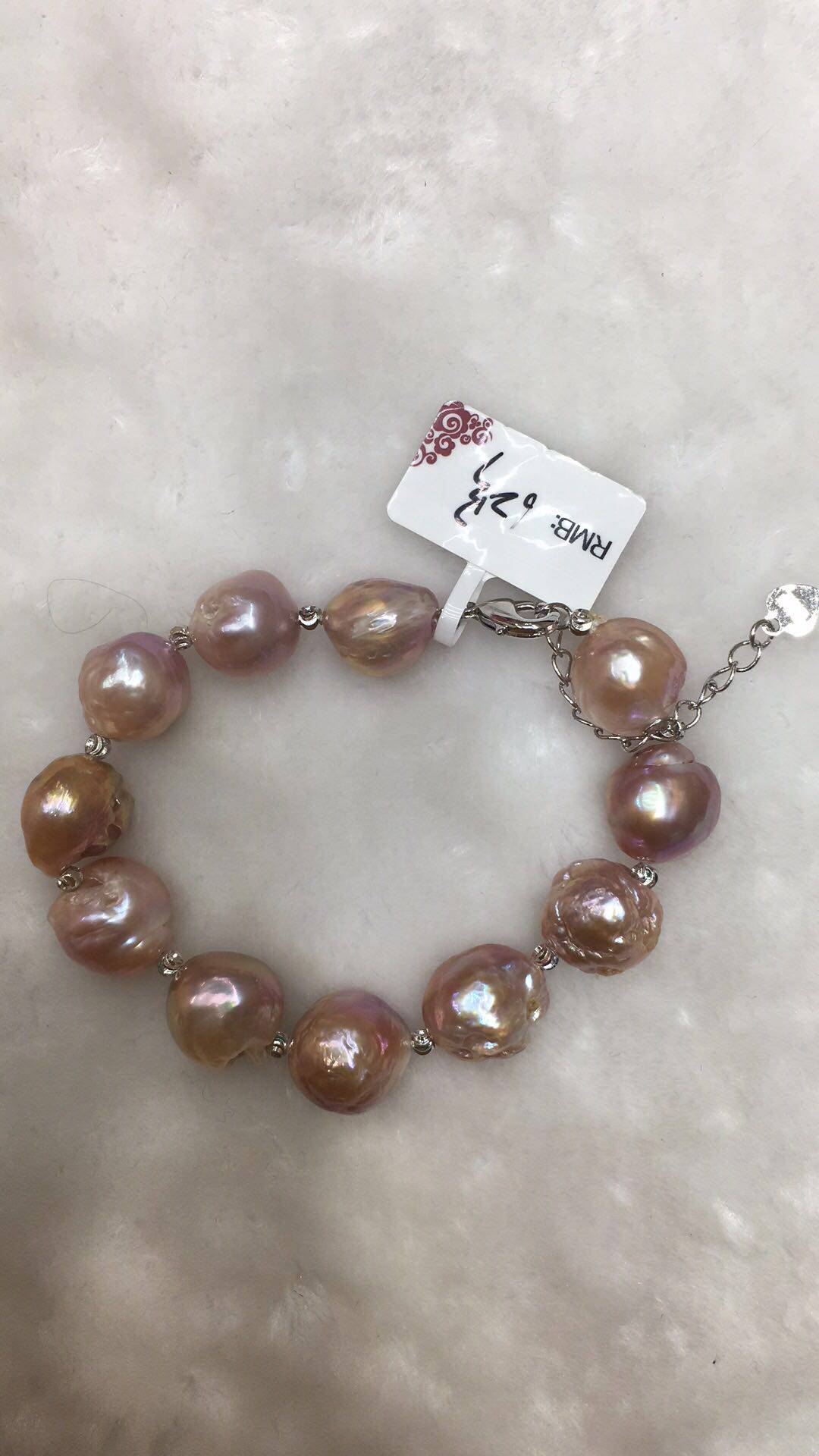 1013mm天然淡水爱迪生巴洛克异形珍珠手链手串欧美风手链