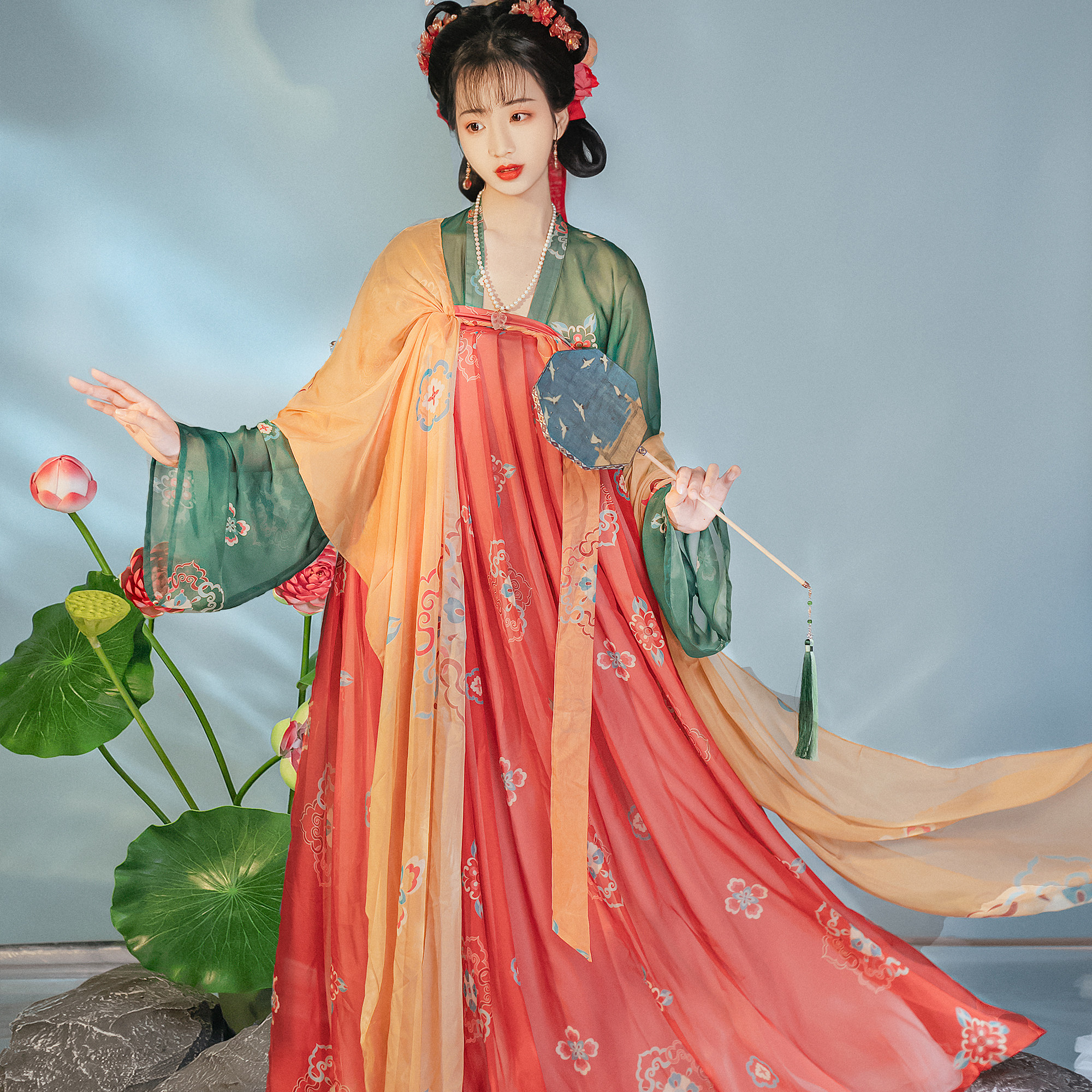 汉梦归清平调唐风复原款齐胸衫裙片式汉服