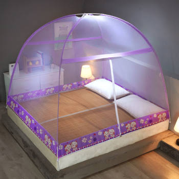 ພັດລົມ] ການຕິດຕັ້ງຟຣີຂອງ yurt mosquito net ສາມາດ hang ພັດລົມນັກສຶກສາຫໍພັກ bracket magic ຕ້ານກັນຍຸງ gauze ສໍາລັບເຮືອນ