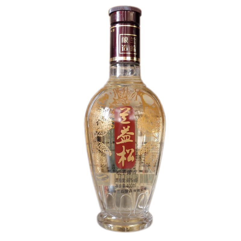 云南特产兰益松裸瓶松子露酒400mlx6植物类配制清香果酒