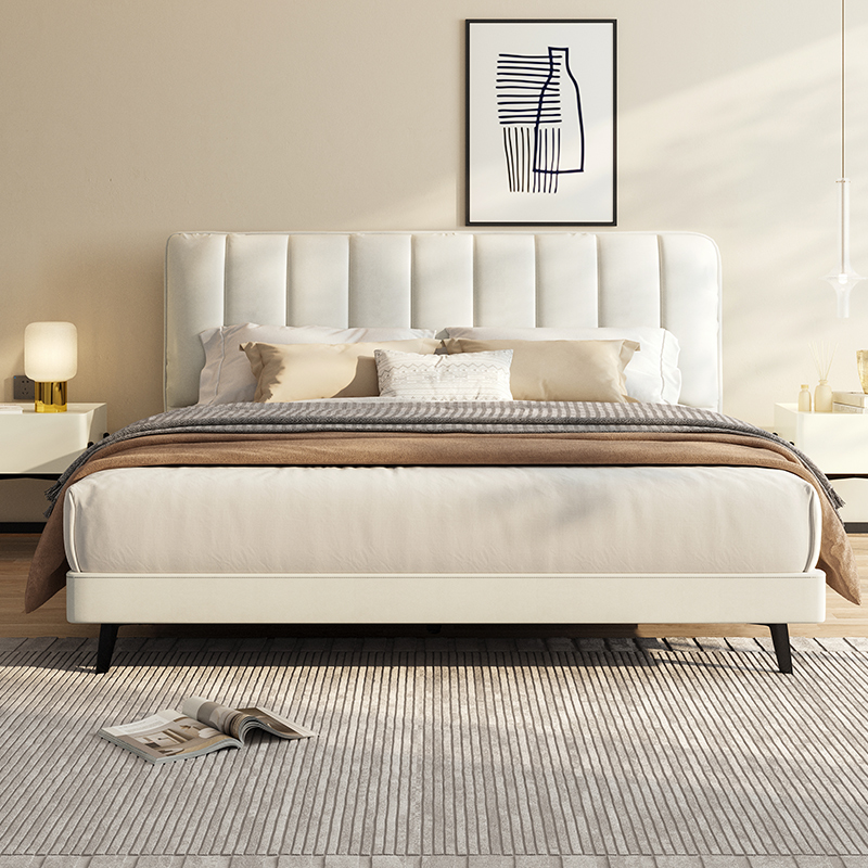 现代简约科技布床ins风主卧