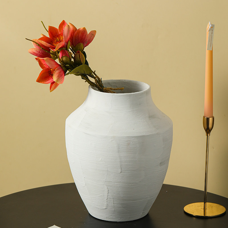 北欧陶瓷花瓶摆件客厅插花电视柜玄关装饰白色花瓶