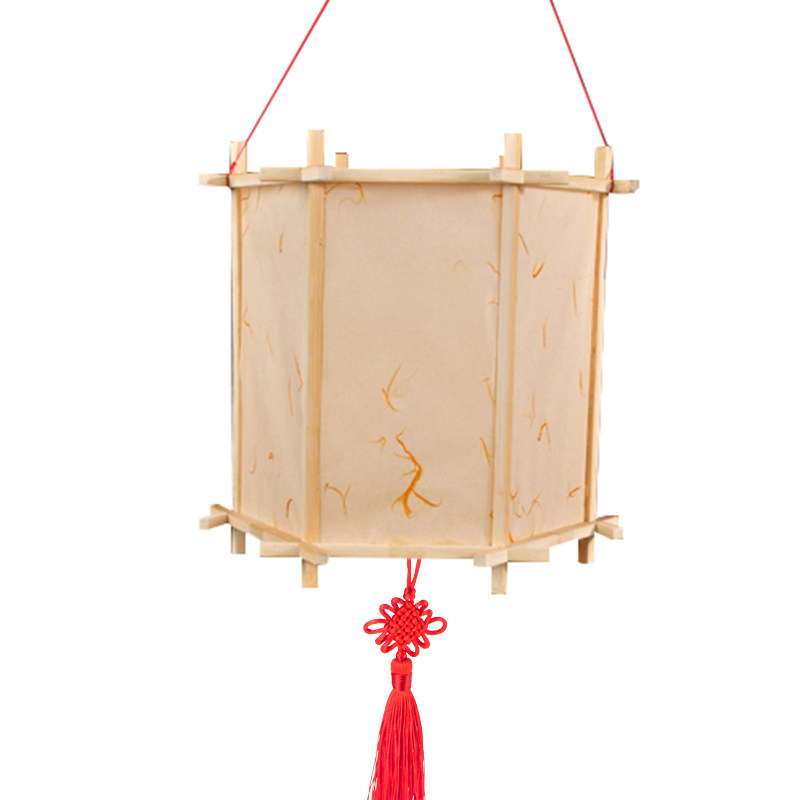 新年元旦儿童diy手工纸灯笼制作材料包自制六角宫灯彩灯亲子活动