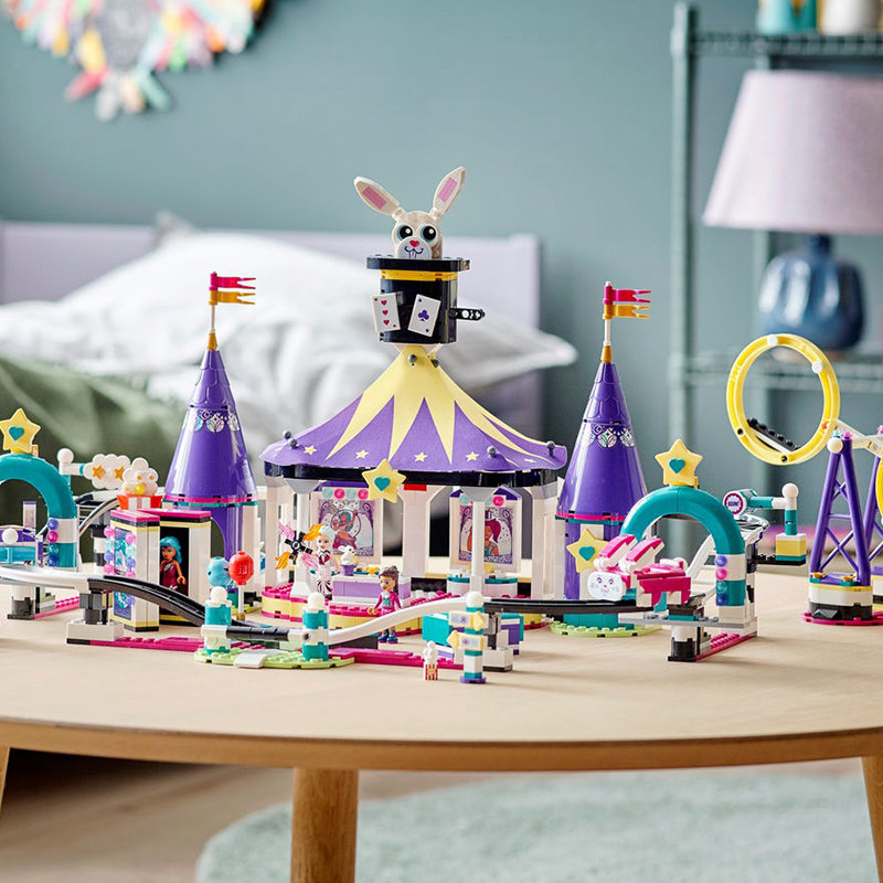 乐高旗舰店官网好朋友系列41685神奇游乐场过山车积木塑料积木