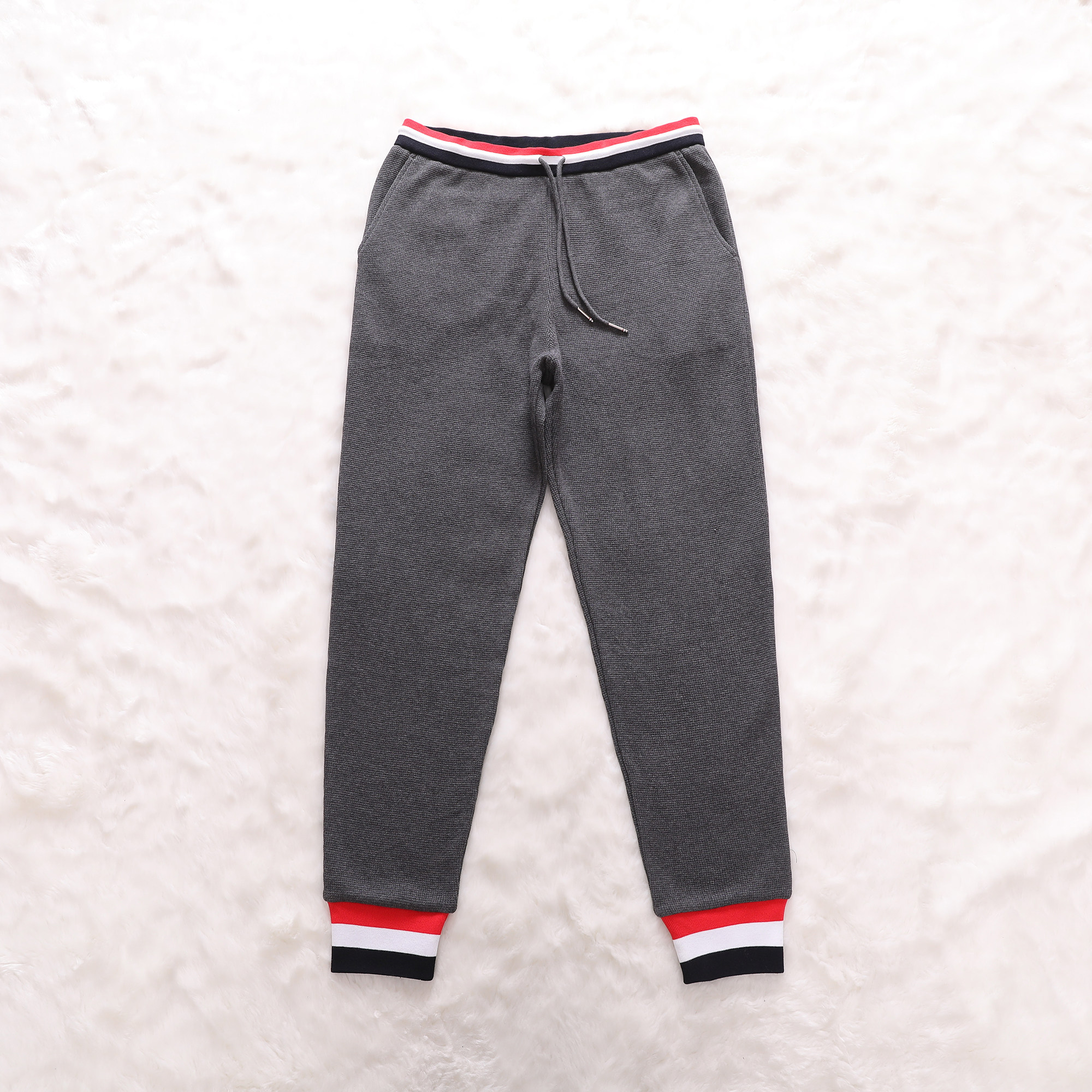 2021新款tb休闲裤纯棉长裤三色织带男女情侣休闲裤