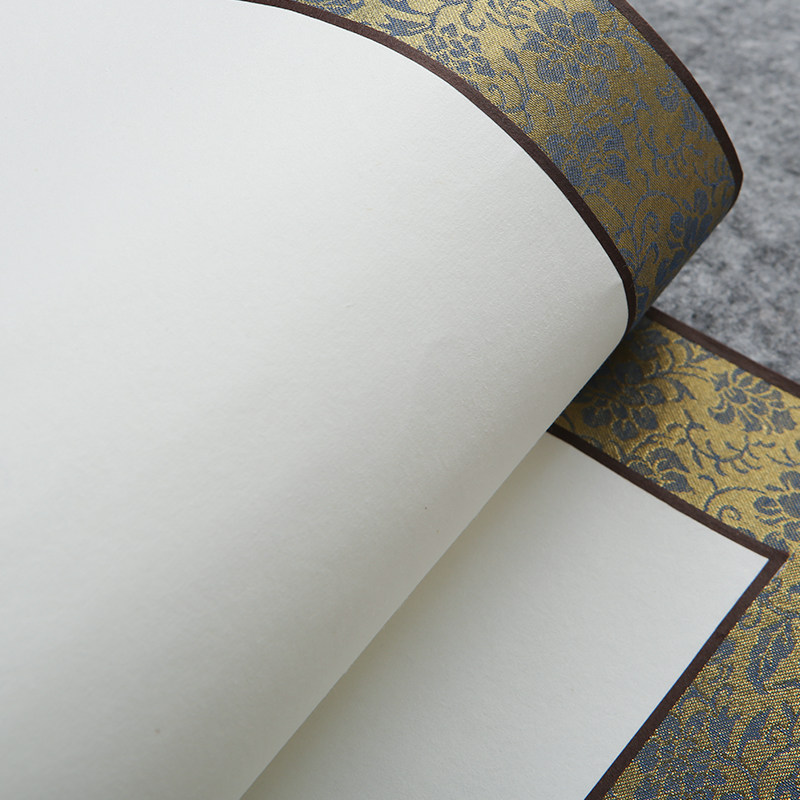 书法堂阁空白画轴立轴卷轴精美全绫画宣纸国画宣纸