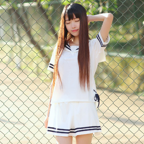 日系短裤少女夏少女制服jk水手英伦风短袖海军学生校服