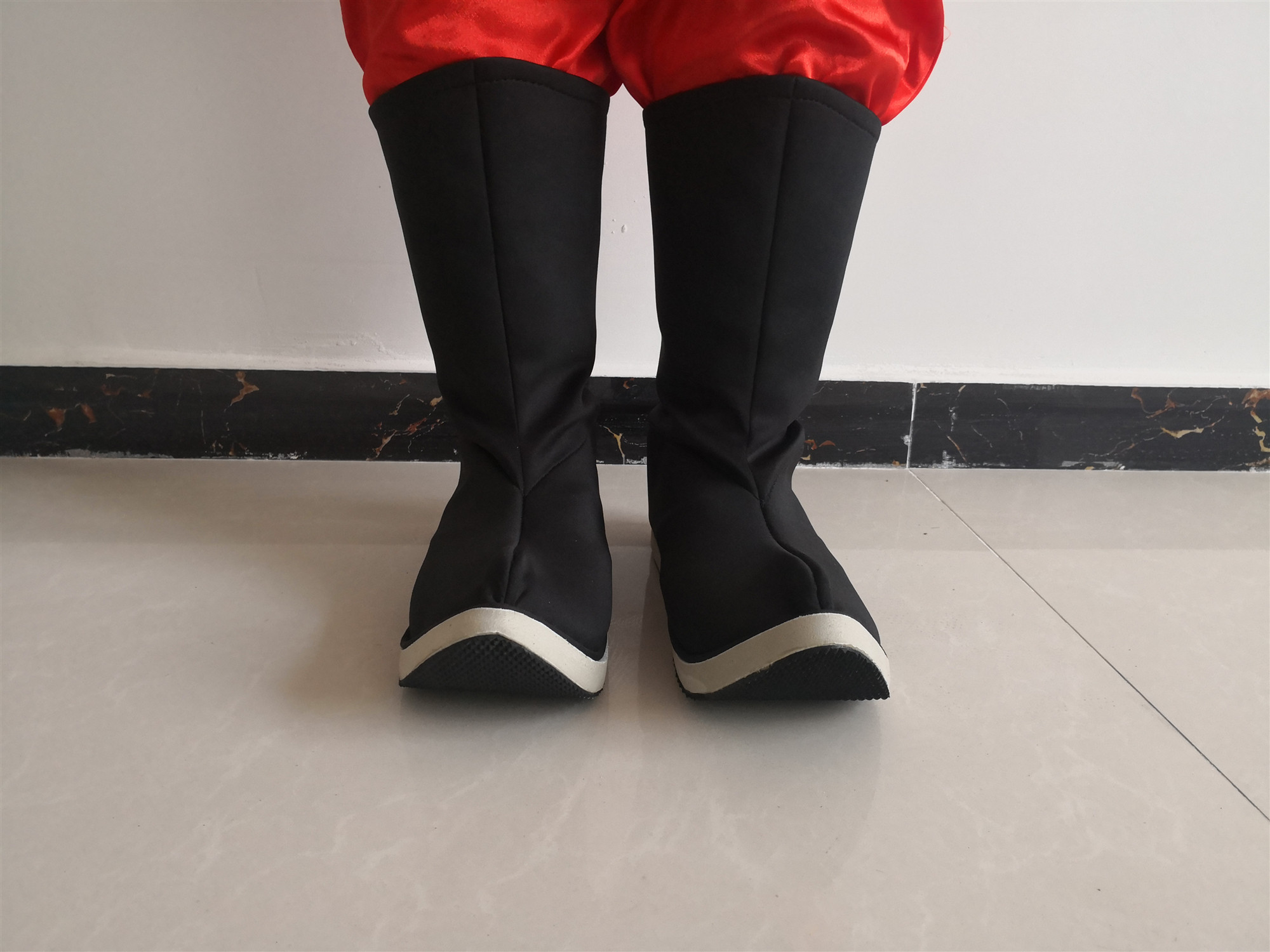 古装武侠翘头靴子古代官员演出影视鞋将军捕快衙役翘首履靴子皂靴