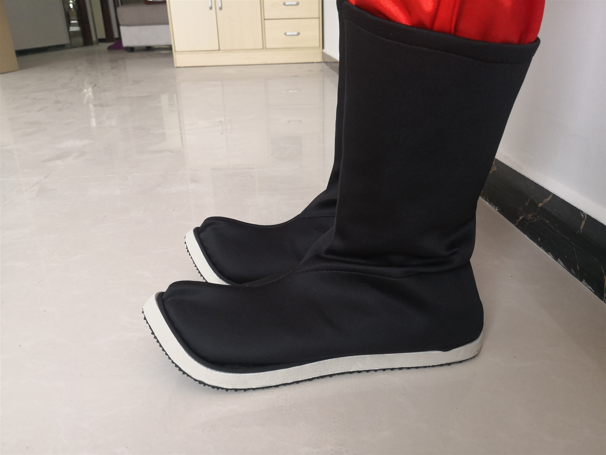 古装武侠翘头靴子古代官员演出影视鞋将军捕快衙役翘首履靴子皂靴