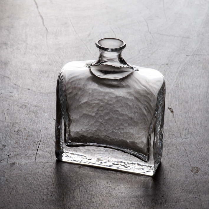 玻璃日本作家西山芳浩手工角瓶方酒器插花花花花瓶