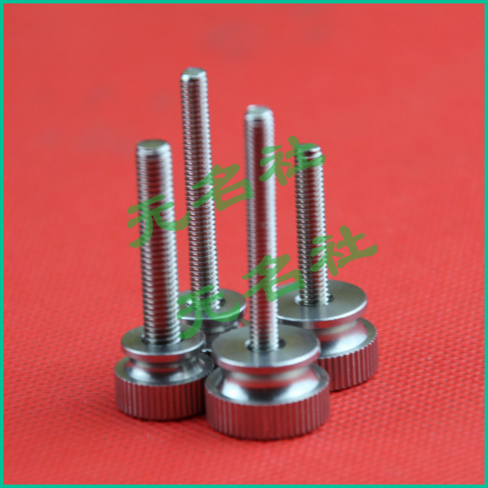 不锈钢制手拧螺丝 高头滚花螺钉 调节定位螺丝 箱盖螺丝 m3-m4