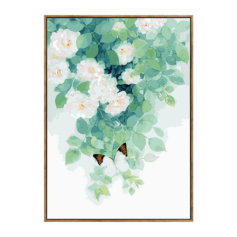 画家密码diy数字油画填色手绘日式装饰画北欧小清新简约中式山水