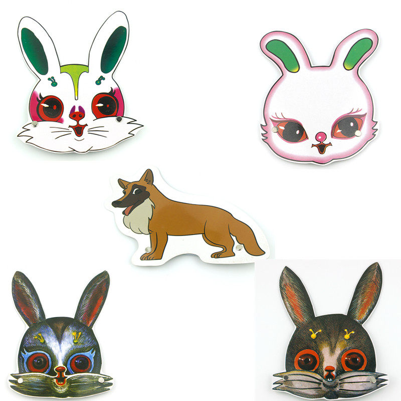 小兔乖乖动物头饰寓言故事儿童表演道具幼儿园教学用品舞会面具