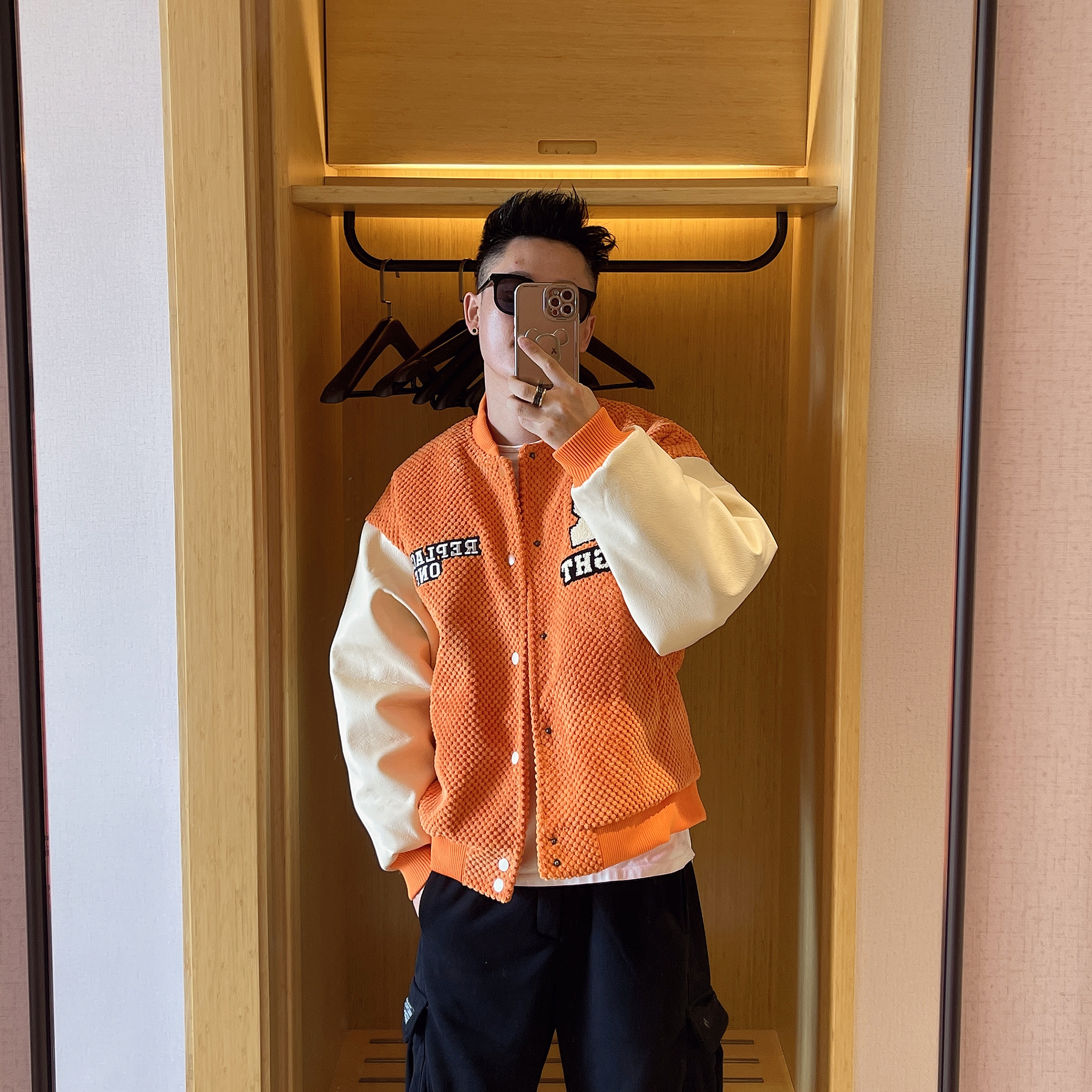 范哲贤 新款冬季棒球棉服男潮牌宽松夹克INS加厚情侣款外套棉衣