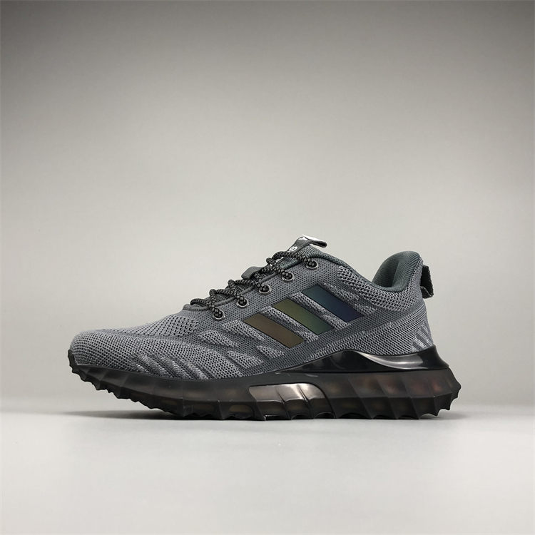 出口欧美外贸男士爆米花底休闲运动鞋百搭透气飞织软底高弹跑步鞋