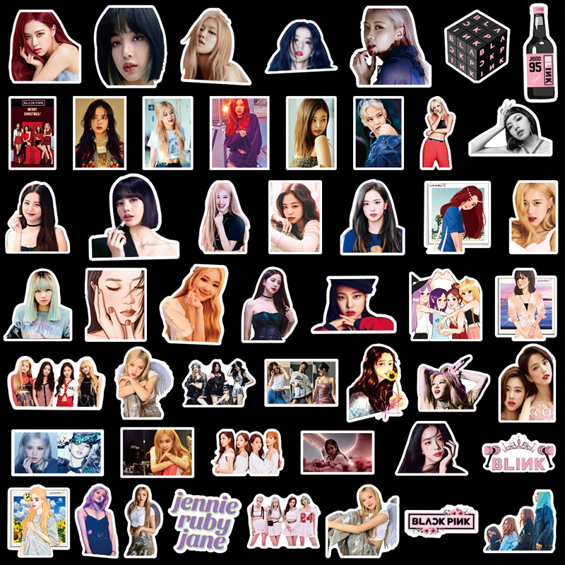 blackpink女团手账贴纸lisajisoojennierosie表情包贴画贴纸