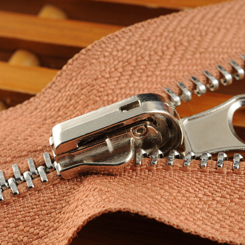 双面旋转导轨拉头5号金属开口羽绒服外套夹克拉链