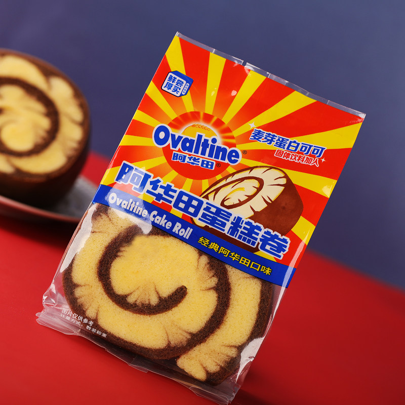 阿华田风味蛋糕卷早餐食品