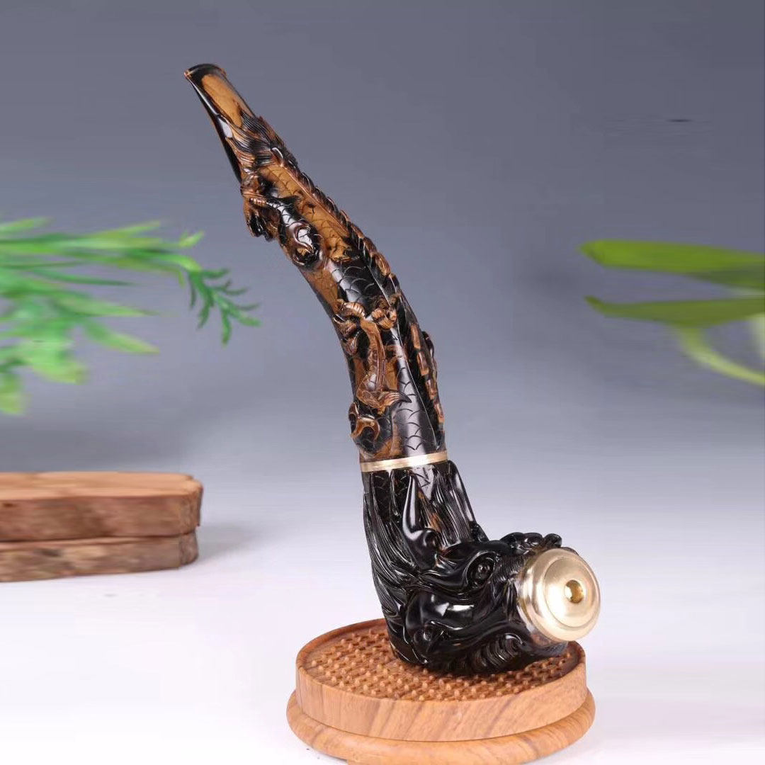 亿辉 海柳烟嘴两用烟斗 循环过滤可清洗 雕刻粗细烟通用 厂家直销