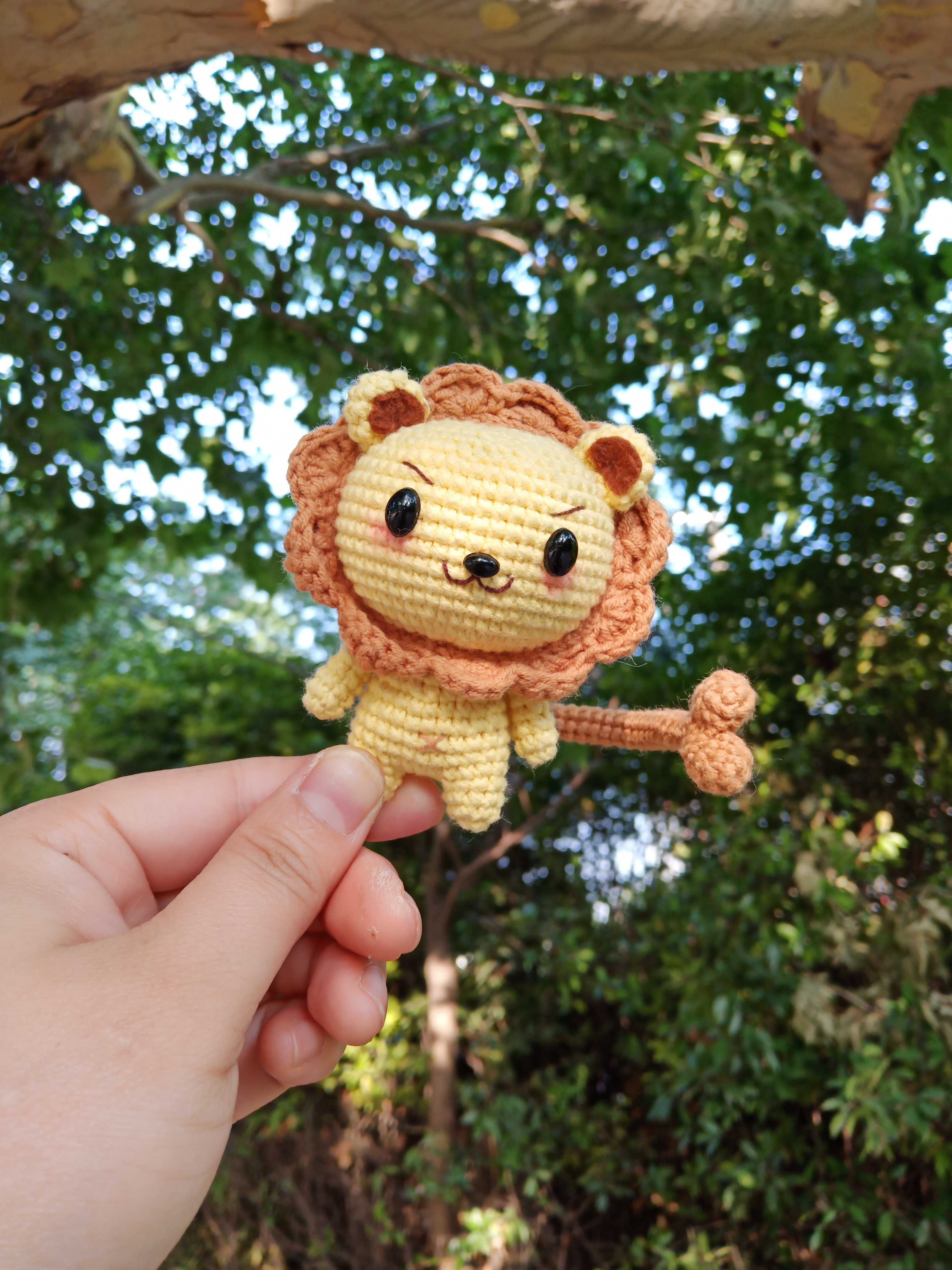 成品狮子钥匙扣挂件手工diy创意礼品钩针毛线创意玩偶