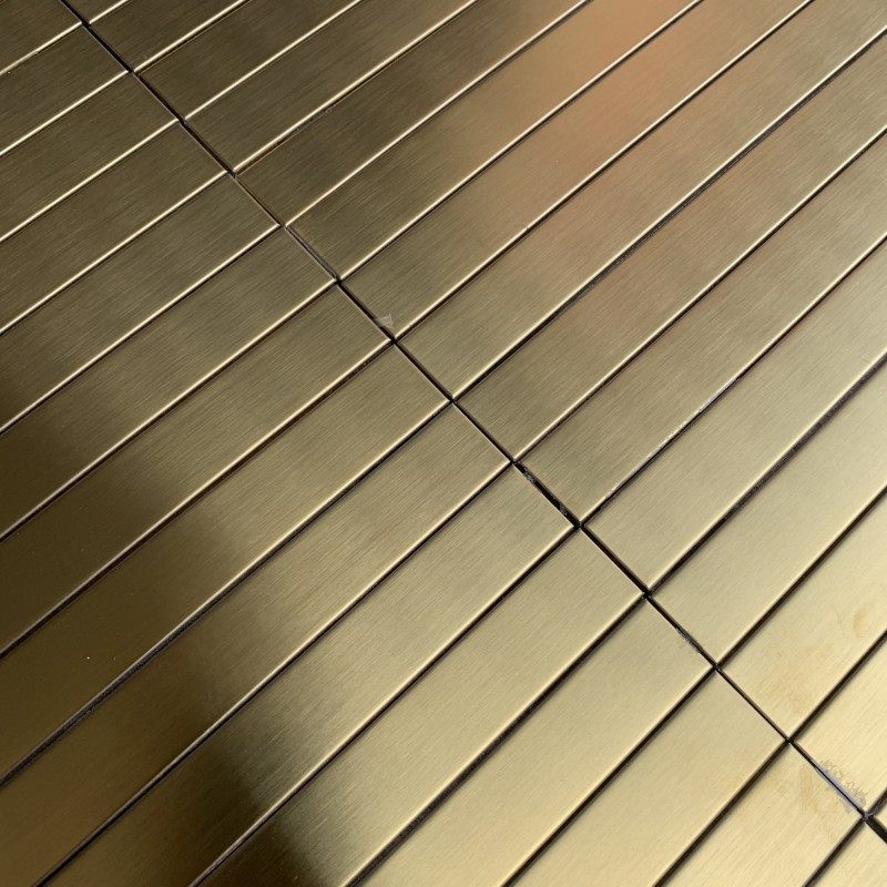 背景墙金拉丝马赛克装饰砖墙瓷砖玄关金属不锈钢排拼马赛克