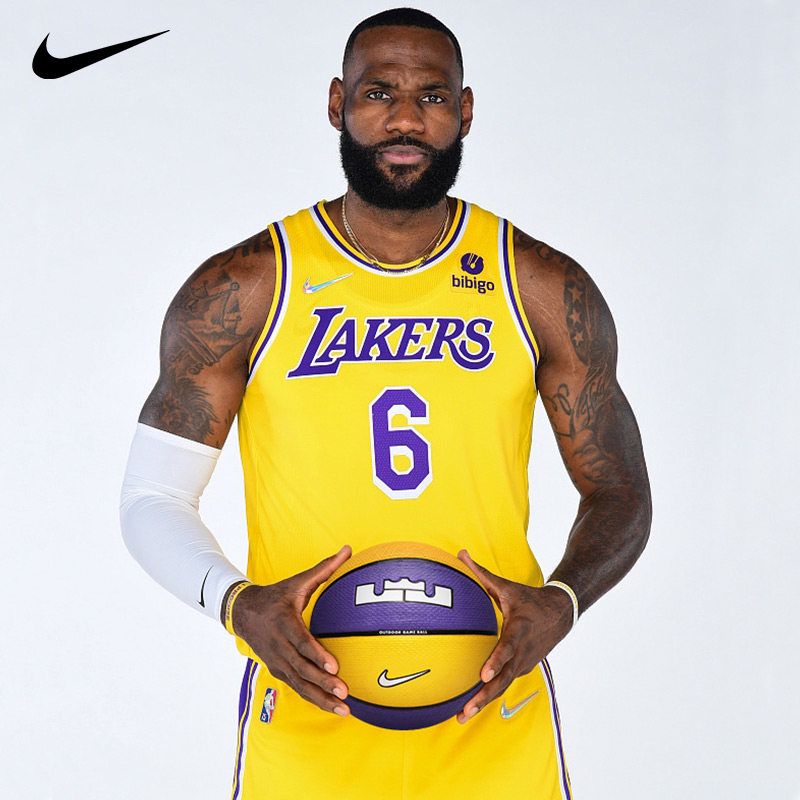 nike耐克lbj詹姆斯紫金配色篮球正品成人室内外篮球