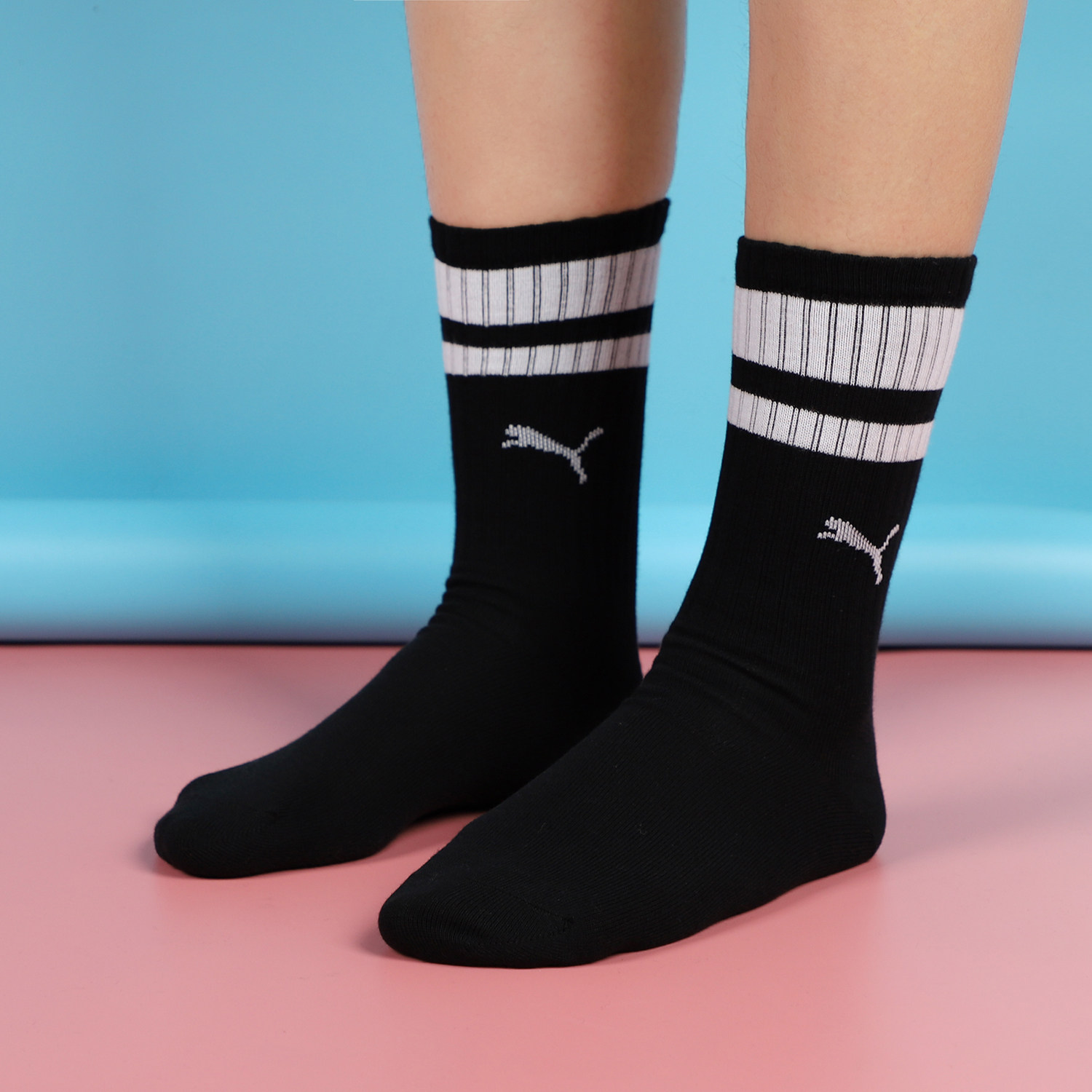 puma彪马袜子女2021春季新款官网男袜女正品跑步运动袜