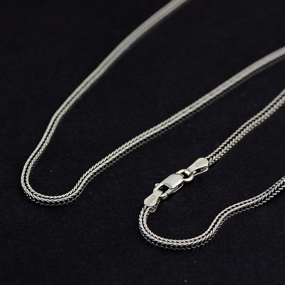 银の曼银饰品男女925泰银复古作旧45 50 55cm 60cm长银项链配链子