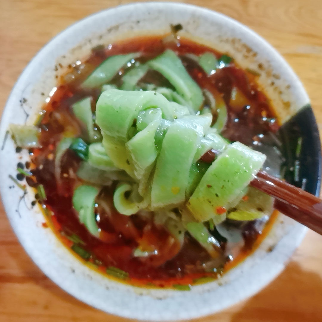 重庆石柱特产绿豆面条传统手工手工制制作农家面条