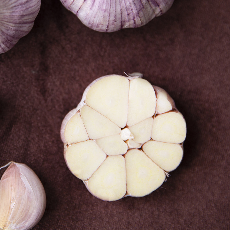 大蒜蒜头5斤山东东金乡2020新紫红皮农家特产大蒜