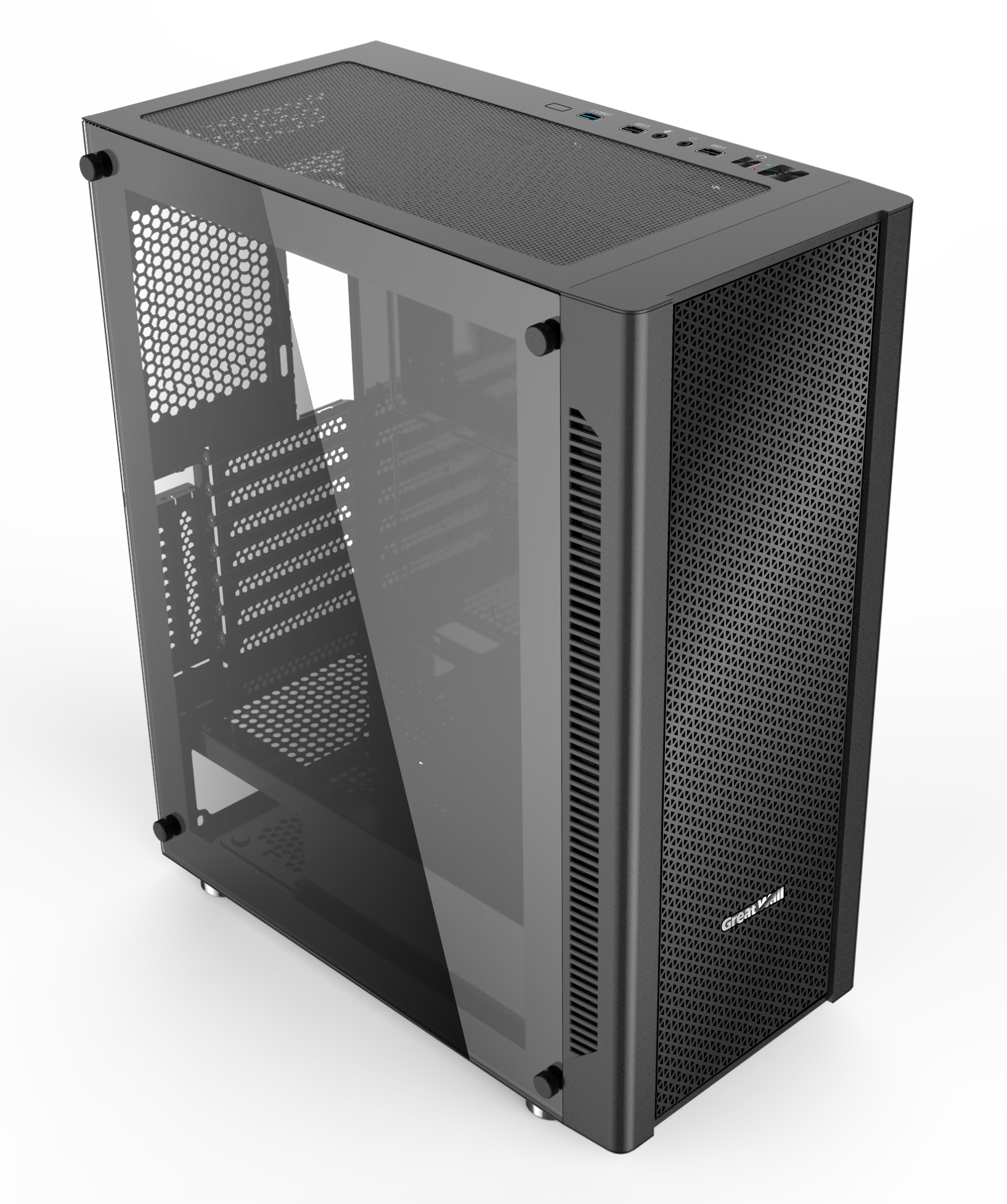 机箱长城魅影m66主机台式机atx水冷游戏侧透机箱