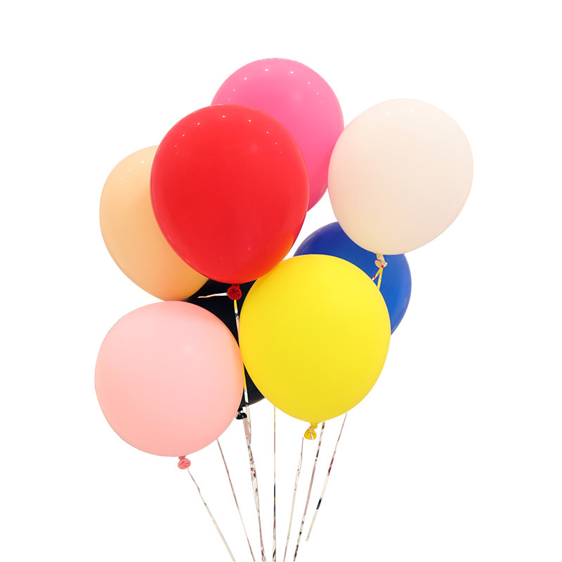 布置彩色10寸百天周岁装饰乳胶派对生日泡泡气球