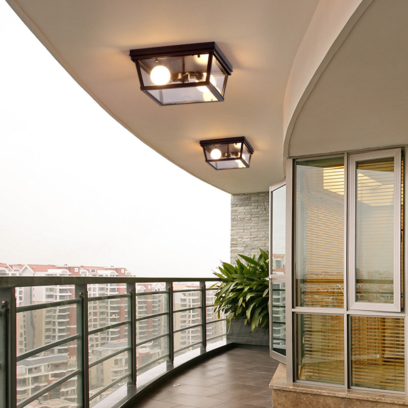 复古阳台台灯顶灯室外过道灯玄关灯铁艺工业厨卫