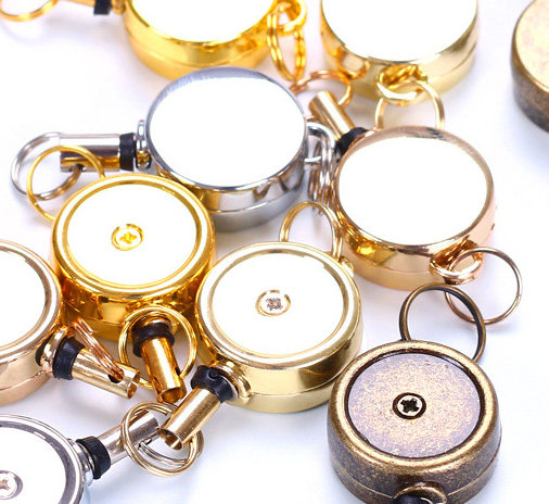 失手易拉扣工作伸缩箱包收缩钥匙扣防丢金属证件伸缩扣