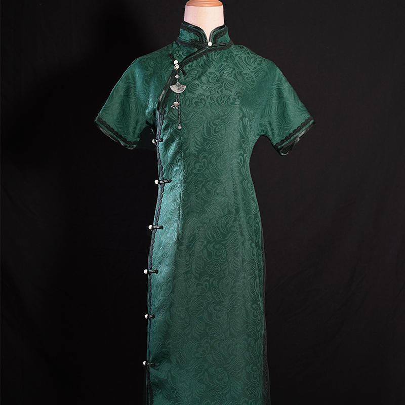 宵尔民国秋冬旗袍滚边斜襟少女复古文艺推荐旗袍